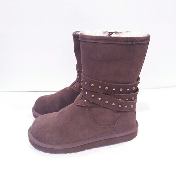 UGG Shoes - Ugg brown short boots studs chocolate brown
